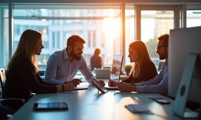 AnkaTech team collaborating in a modern workspace